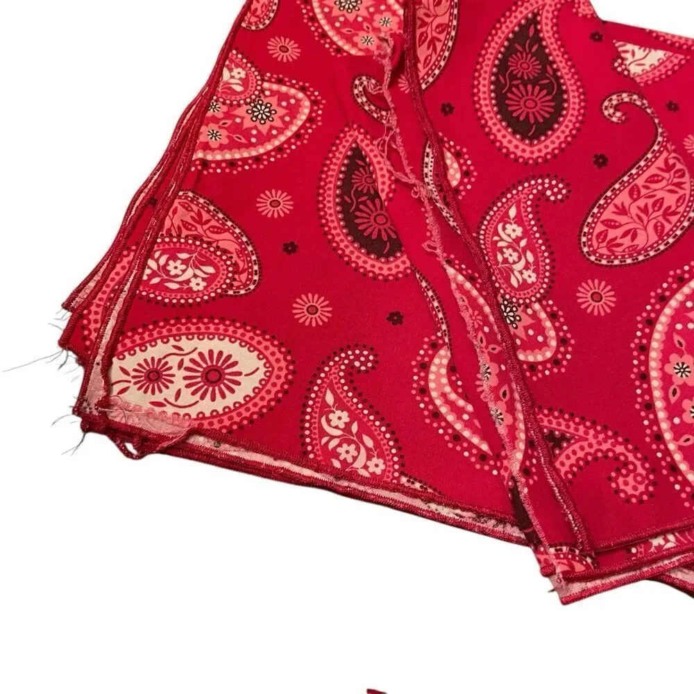 Vera Bradley Mesa Red Set 6 Quilted Placemats and 9 Napkins Paisley Print